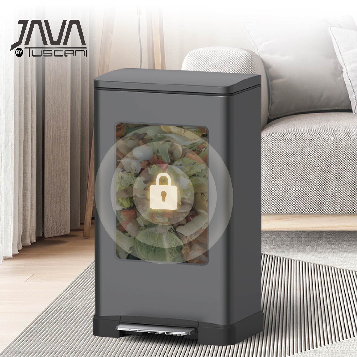 Tuscani JAVA TJ-8858 Pedal Bin by TUSCANI | Souqify