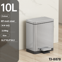 Tuscani JAVA TJ-8878 Pedal Bin 10L matt steel by TUSCANI | Souqify