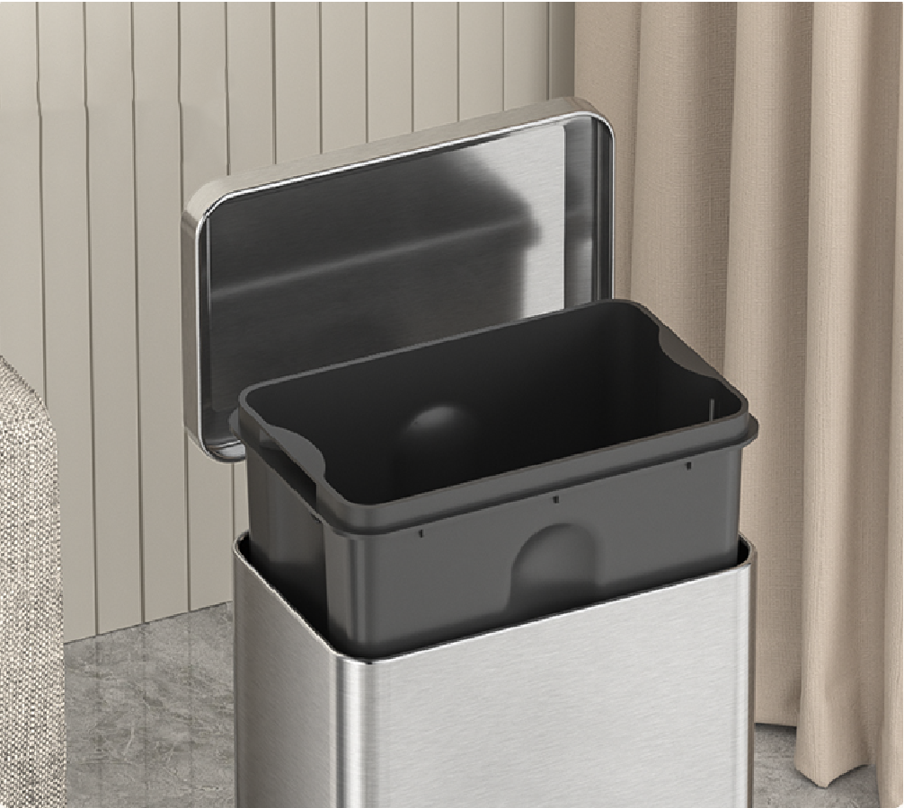 Tuscani JAVA TJ-8878 Pedal Bin 10L matt steel by TUSCANI | Souqify