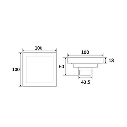 Tuscani TFT100 | TFT150 - Square Floor Trap (Solid Brass) by TUSCANI | Souqify