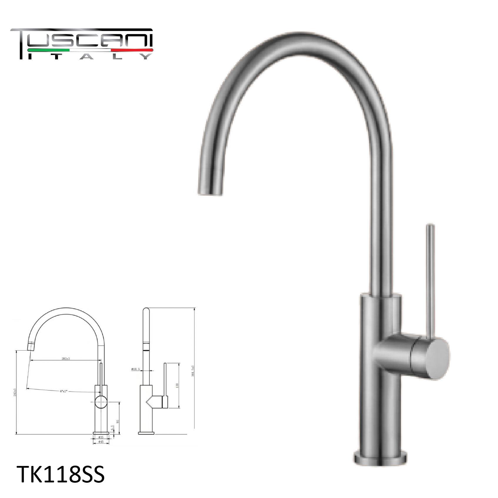 Tuscani TK118 Kitchen Mixer by TUSCANI | Souqify