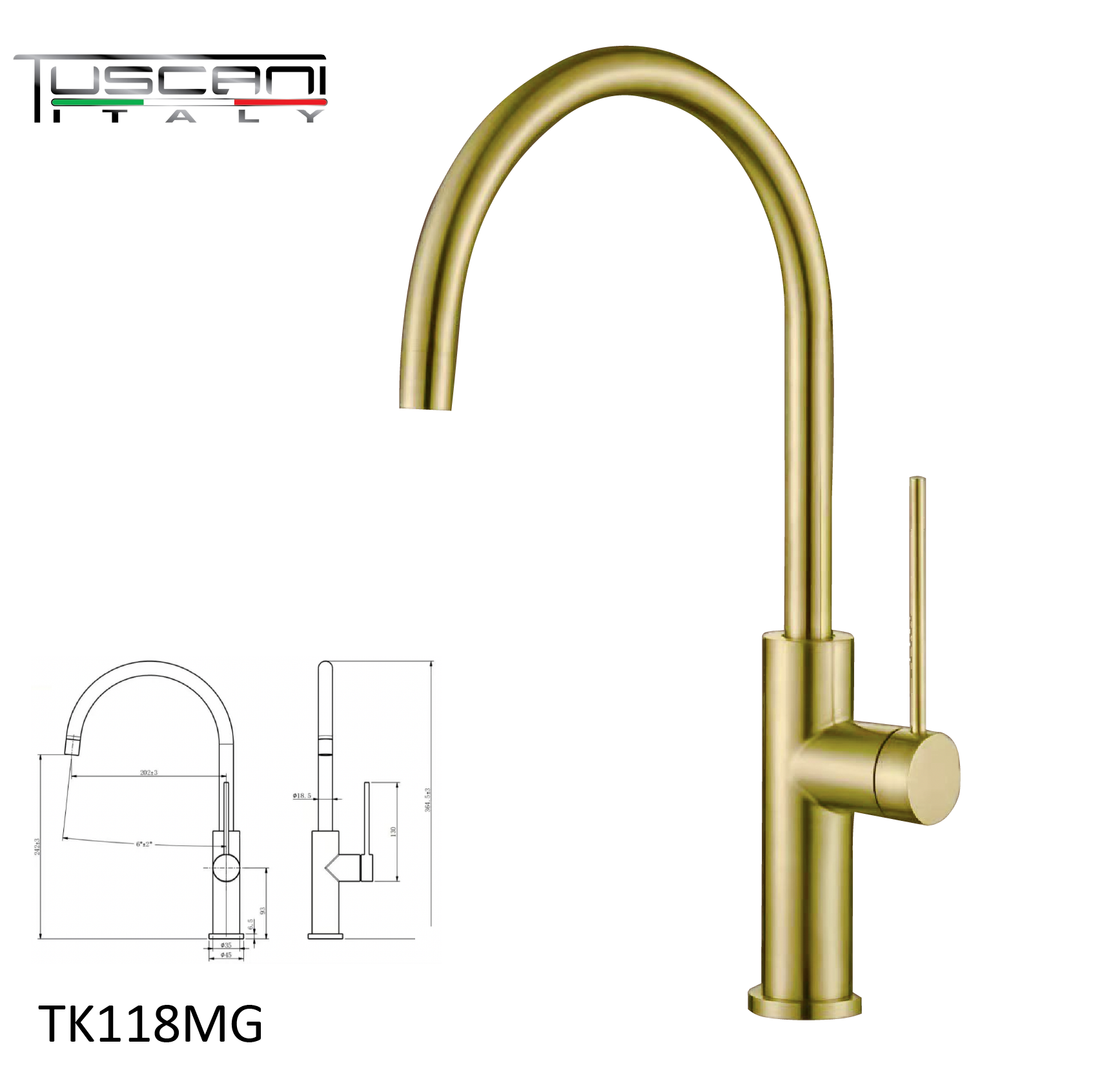 Tuscani TK118 Kitchen Mixer by TUSCANI | Souqify