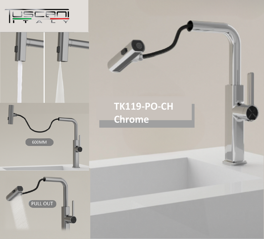 Tuscani TK119-PO Kitchen Mixer Pull Out by TUSCANI | Souqify