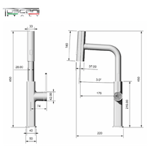 Tuscani TK119-PO Kitchen Mixer Pull Out by TUSCANI | Souqify