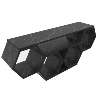TV Stand Bal - Black Marble Effect-BAL47TS04 White
Walnut 135 X 35 X 16 by DECOROTIKA | Souqify