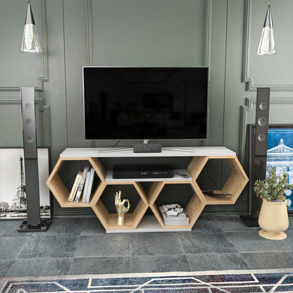 TV Stand Bal - White, Sapphire Oak-BAL47TS02 White
Sonomo 135 X 35 X 16 by DECOROTIKA | Souqify