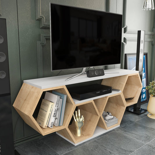 TV Stand Bal - White, Sapphire Oak-BAL47TS02 White
Sonomo 135 X 35 X 16 by DECOROTIKA | Souqify