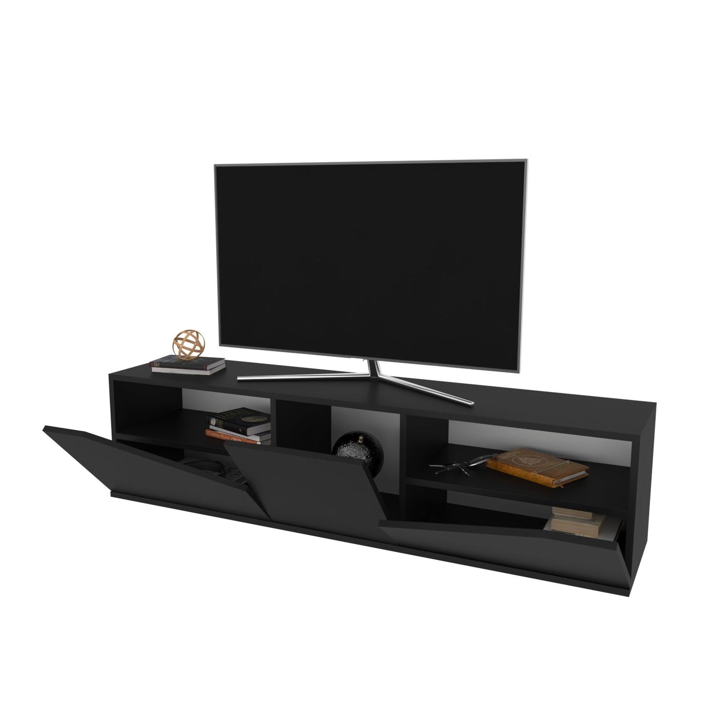 TV Stand Carson - Anthracite-OTVS3319 Anthracite 175 X 44 X 16 by DECOROTIKA | Souqify