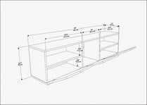 TV Stand Carson - Anthracite-OTVS3319 Anthracite 175 X 44 X 16 by DECOROTIKA | Souqify