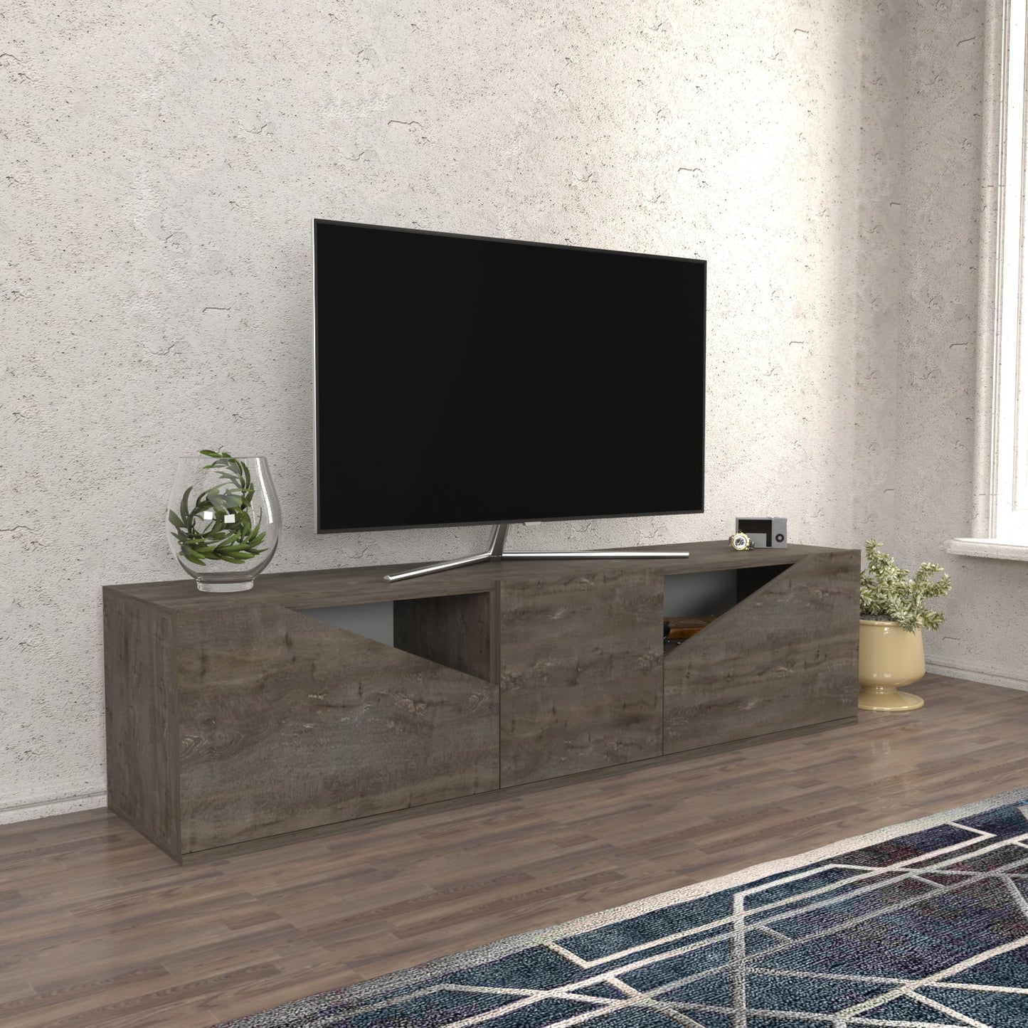 TV Stand Carson - Wenge-OTVS3323 Wenge 175 X 44 X 16 by DECOROTIKA | Souqify