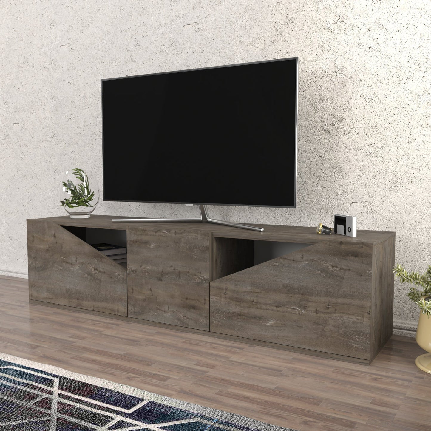 TV Stand Carson - Wenge-OTVS3323 Wenge 175 X 44 X 16 by DECOROTIKA | Souqify
