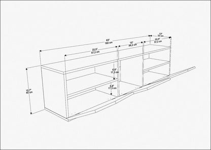TV Stand Carson - Wenge-OTVS3323 Wenge 175 X 44 X 16 by DECOROTIKA | Souqify