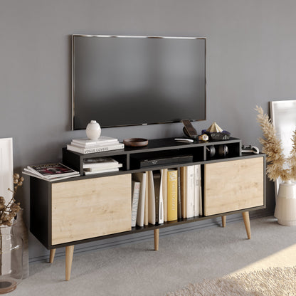TV Stand Char - Black, Sapphire-CHA63TS03 Black
Sapphire 172 X 41 X 14 by DECOROTIKA | Souqify