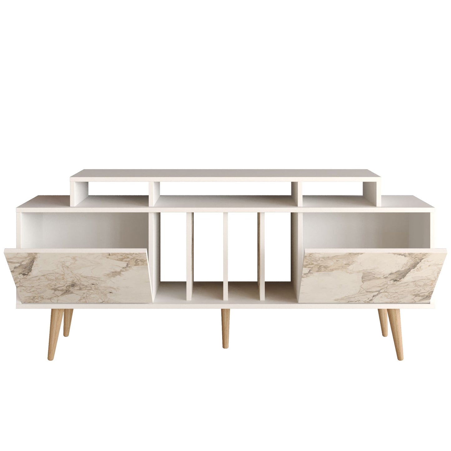 TV Stand Char - White, Ephesus-CHA63TS01 White 172 X 41 X 14 by DECOROTIKA | Souqify