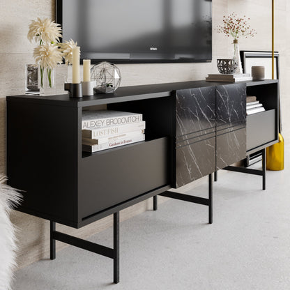 TV Stand Derin - Black-DRN71SB02 Black
Marble 107 X 41 X 27 by DECOROTIKA | Souqify