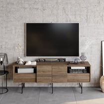 TV Stand Derin - Walnut, Black-DRN71SB03 Walnut
Black 107 X 41 X 27 by DECOROTIKA | Souqify