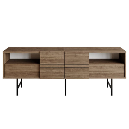 TV Stand Derin - Walnut, Black-DRN71SB03 Walnut
Black 107 X 41 X 27 by DECOROTIKA | Souqify