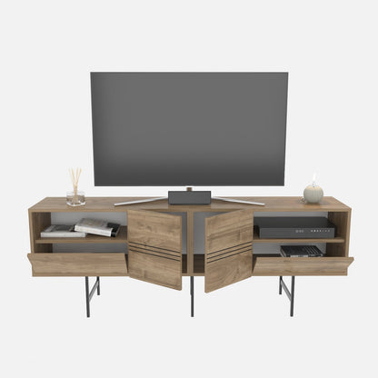 TV Stand Derin - Walnut, Black-DRN71SB03 Walnut
Black 107 X 41 X 27 by DECOROTIKA | Souqify