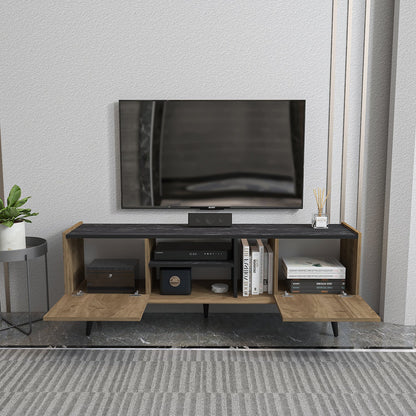 Tv Stand Ekvador Walnut&Bendire-EKV63TS01 Walnut&Bendire 177 X 40 X 14 by DECOROTIKA | Souqify