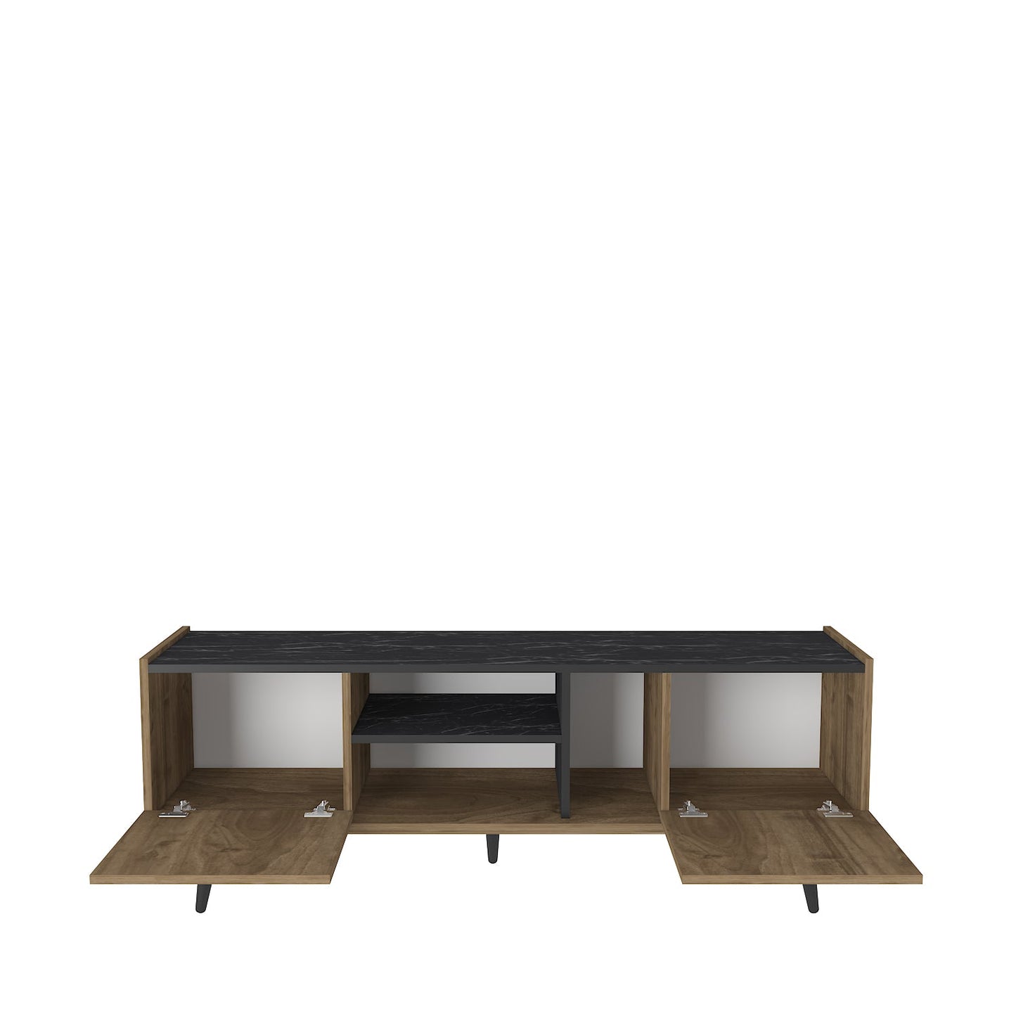 Tv Stand Ekvador Walnut&Bendire-EKV63TS01 Walnut&Bendire 177 X 40 X 14 by DECOROTIKA | Souqify