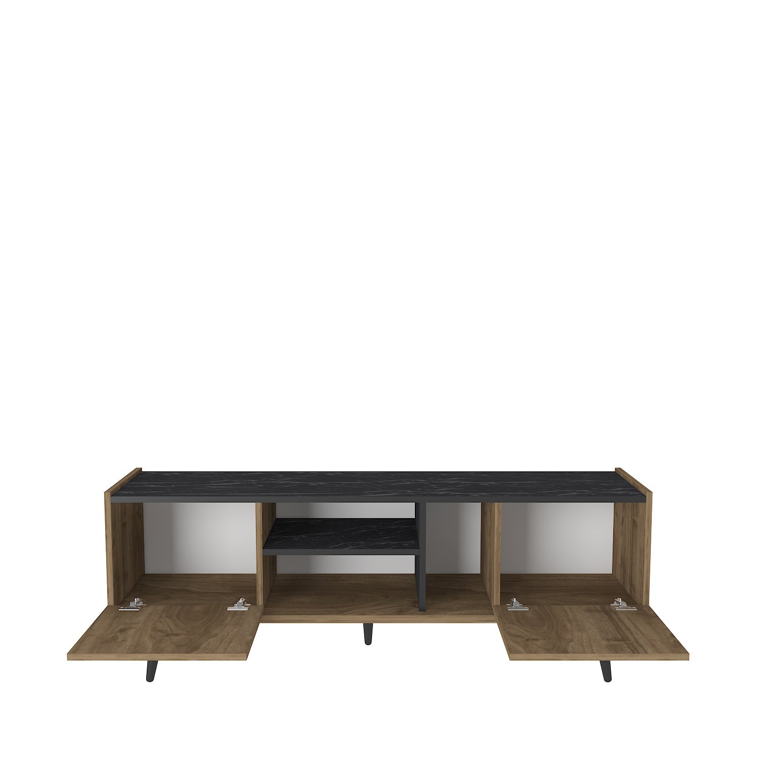 Tv Stand Ekvador Walnut&Bendire-EKV63TS01 Walnut&Bendire 177 X 40 X 14 by DECOROTIKA | Souqify