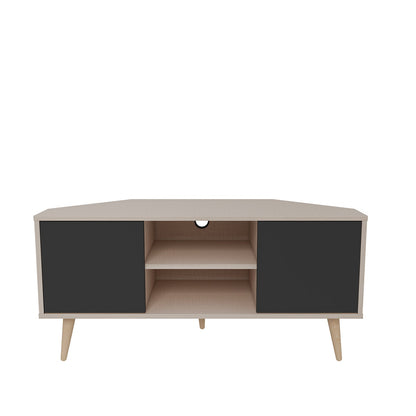 Tv Stand Lesson Cottonbeige&Black-LSS47TS06 Cottonbeige&Black 134 X 51 X 15 by DECOROTIKA | Souqify