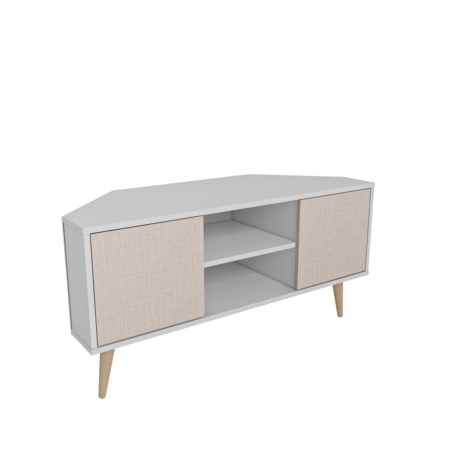 Tv Stand Lesson Silva&Cottonbeige-LSS47TS05 Silva&Cottonbeige 134 X 51 X 15 by DECOROTIKA | Souqify