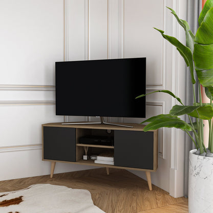 Tv Stand Lesson Walnut&Black-LSS47TS03 Walnut&Black 134 X 51 X 15 by DECOROTIKA | Souqify