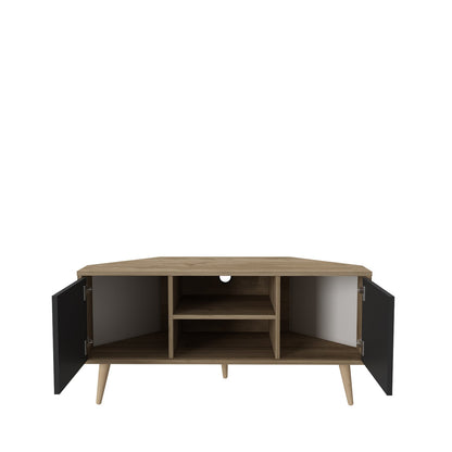 Tv Stand Lesson Walnut&Black-LSS47TS03 Walnut&Black 134 X 51 X 15 by DECOROTIKA | Souqify