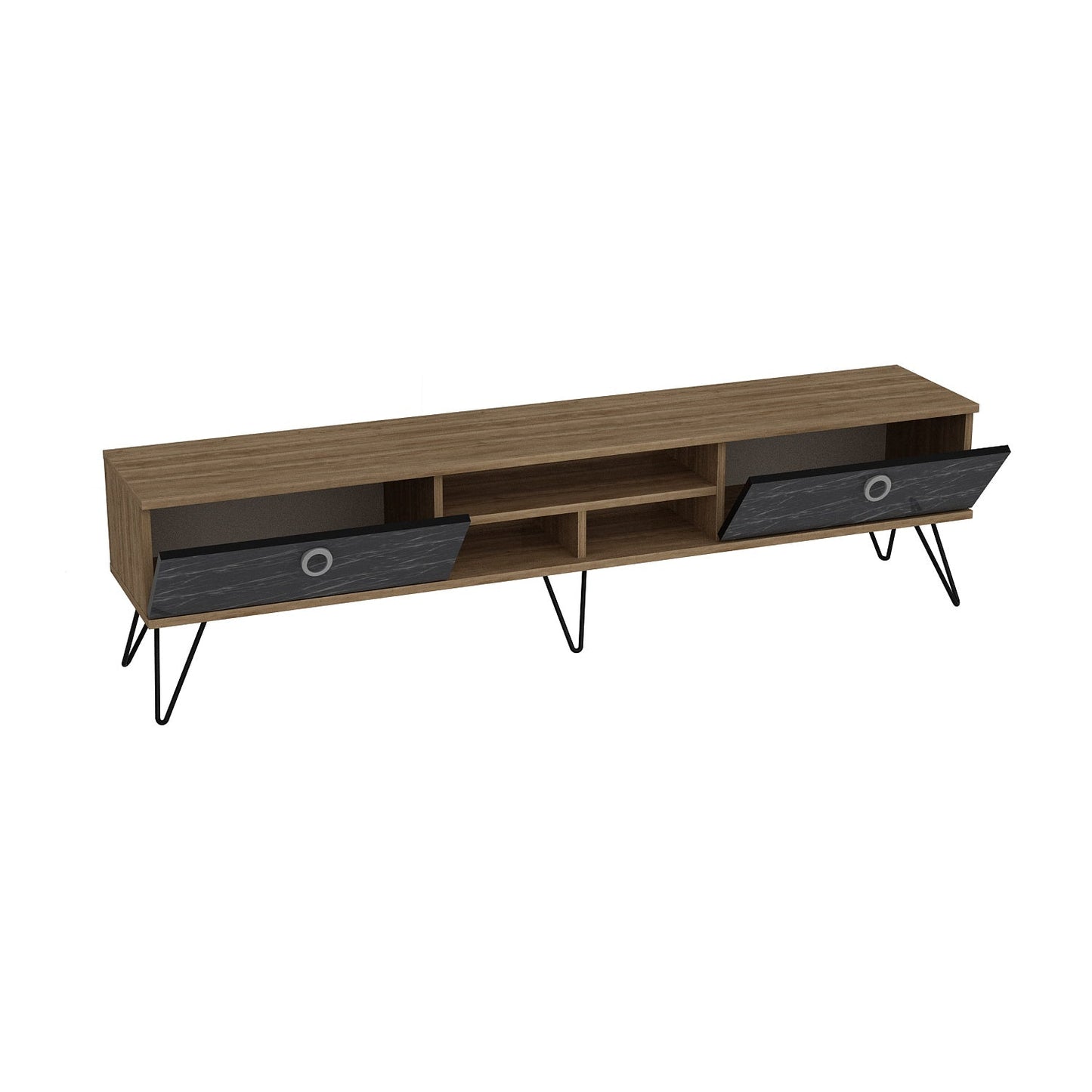TV Stand Lorenz-LOR71TSB01 Walnut
Black 185 X 40 X 9.1 by DECOROTIKA | Souqify