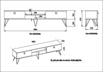 TV Stand Lorenz-LOR71TSB01 Walnut
Black 185 X 40 X 9.1 by DECOROTIKA | Souqify