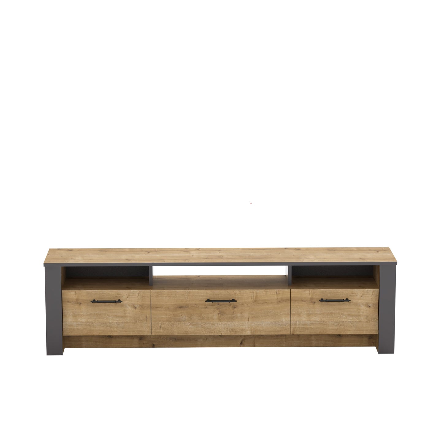 TV Stand Manhattan 180 - Oak-MN71TSB01 Oak
Dark Grey 192 X 40 X 14 by DECOROTIKA | Souqify