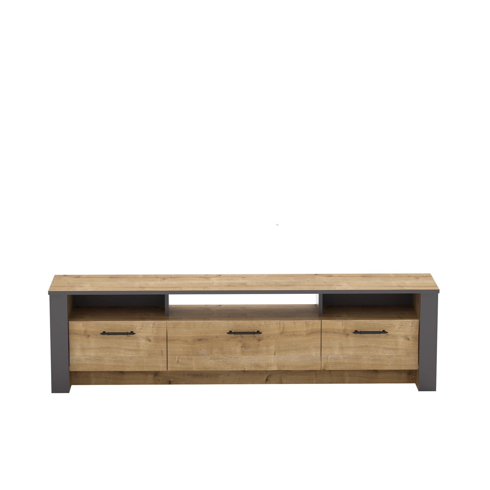 TV Stand Manhattan 180 - Oak-MN71TSB01 Oak
Dark Grey 192 X 40 X 14 by DECOROTIKA | Souqify