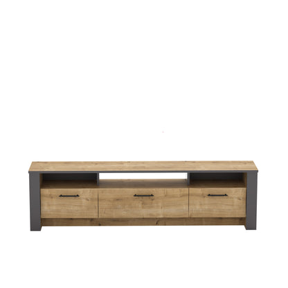 TV Stand Manhattan 180 - Oak-MN71TSB01 Oak
Dark Grey 192 X 40 X 14 by DECOROTIKA | Souqify