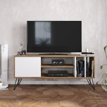 TV Stand Mistico (140) - Walnut, White-MST55TSB02 Walnut
Black
White 152 X 41 X 15 by DECOROTIKA | Souqify