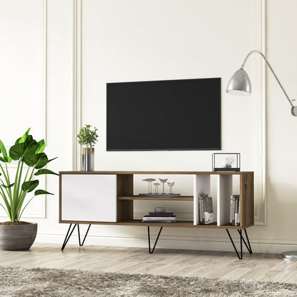 TV Stand Mistico (140) - Walnut, White-MST55TSB02 Walnut
Black
White 152 X 41 X 15 by DECOROTIKA | Souqify