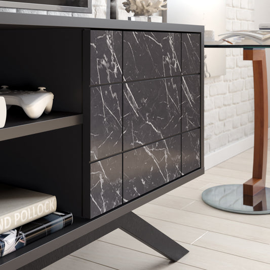 TV Stand North - Black-NOR51TS03 Black
Marble 143 X 43 X 20 by DECOROTIKA | Souqify