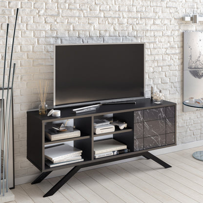 TV Stand North - Black-NOR51TS03 Black
Marble 143 X 43 X 20 by DECOROTIKA | Souqify
