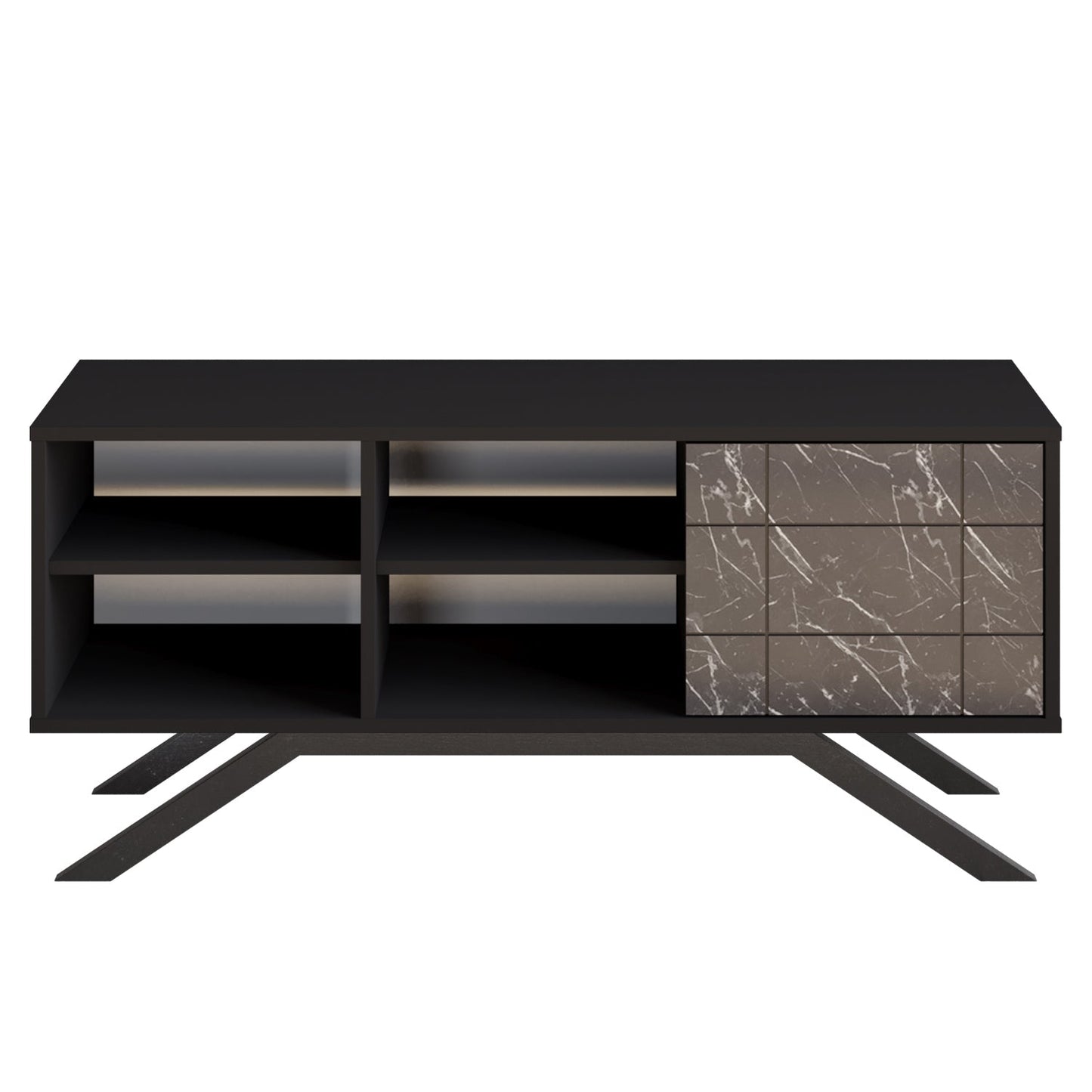 TV Stand North - Black-NOR51TS03 Black
Marble 143 X 43 X 20 by DECOROTIKA | Souqify