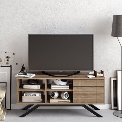 TV Stand North - Black, Walnut-NOR51TS02 Black
Walnut 143 X 43 X 20 by DECOROTIKA | Souqify