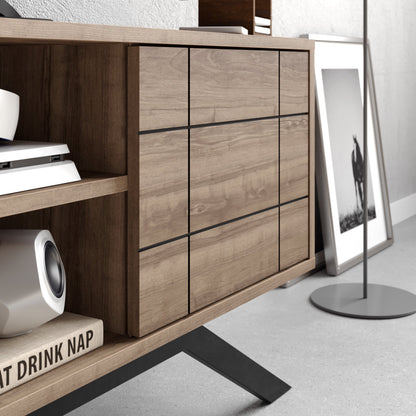 TV Stand North - Black, Walnut-NOR51TS02 Black
Walnut 143 X 43 X 20 by DECOROTIKA | Souqify