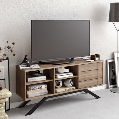 TV Stand North - Black, Walnut-NOR51TS02 Black
Walnut 143 X 43 X 20 by DECOROTIKA | Souqify