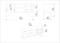 TV Stand North - White, Gold-NOR51TS01 White
Gold 143 X 43 X 20 by DECOROTIKA | Souqify