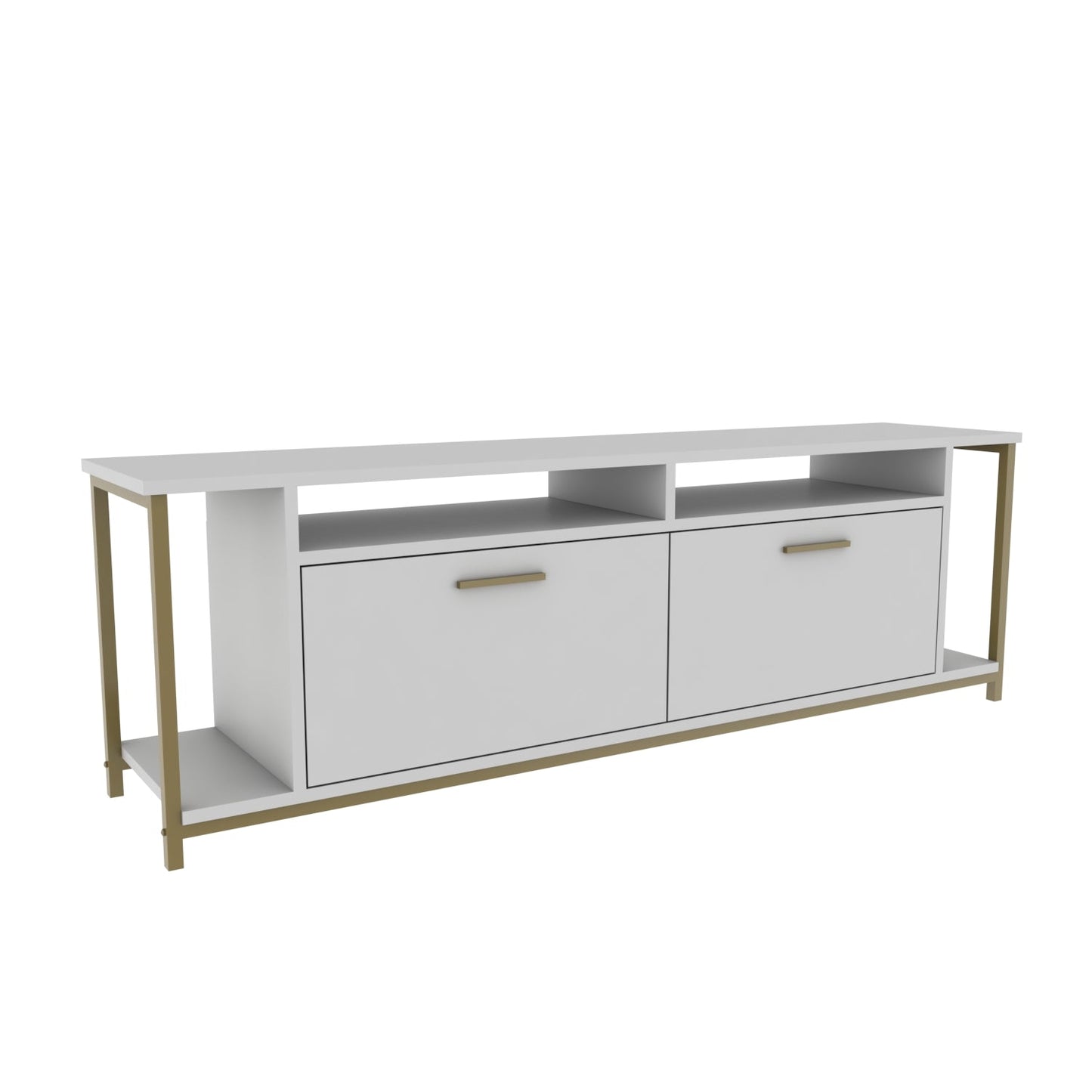 TV Stand Omar - White, Gold-OMR63TS03 White
Gold 174 X 43 X 15 by DECOROTIKA | Souqify