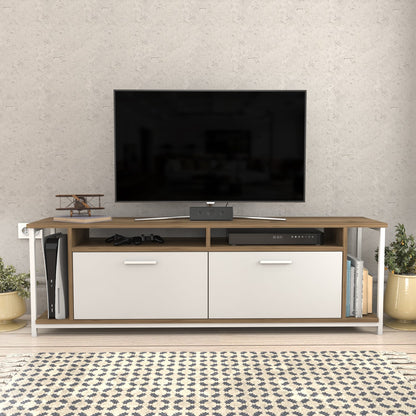 TV Stand Omar - White, Walnut-OMR63TS02 White
Walnut 174 X 43 X 15 by DECOROTIKA | Souqify