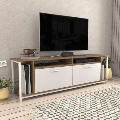 TV Stand Omar - White, Walnut-OMR63TS02 White
Walnut 174 X 43 X 15 by DECOROTIKA | Souqify
