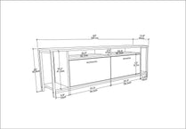 TV Stand Omar - White, Walnut-OMR63TS02 White
Walnut 174 X 43 X 15 by DECOROTIKA | Souqify