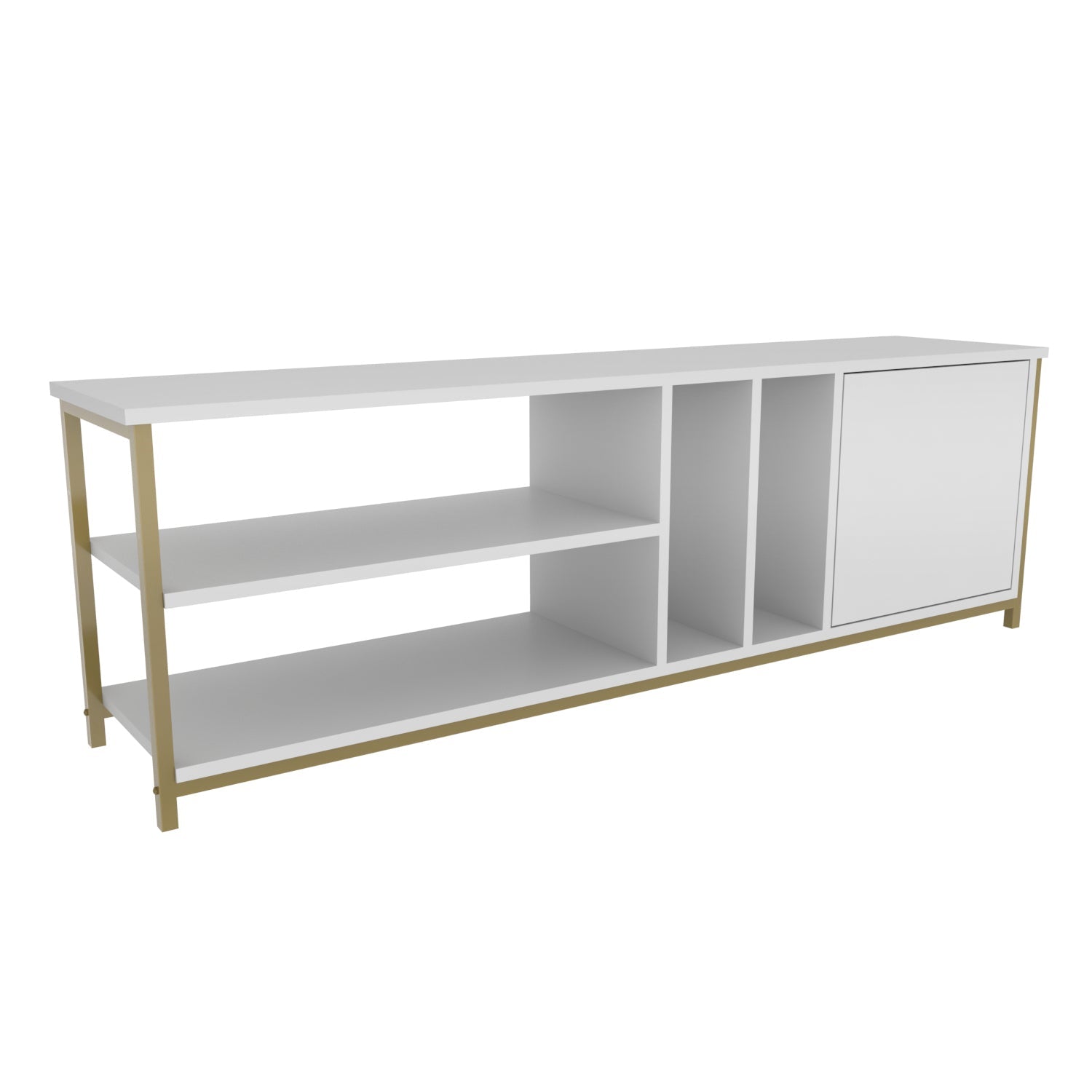 TV Stand Oneida - Gold, White-OTVS3109 Gold
White 169 X 47.2 X 16.6 by DECOROTIKA | Souqify