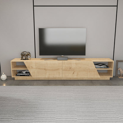 TV Stand Rhodes - Oak-OTVS3335 Oak 176 X 46 X 17 by DECOROTIKA | Souqify