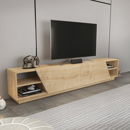 TV Stand Rhodes - Oak-OTVS3335 Oak 176 X 46 X 17 by DECOROTIKA | Souqify
